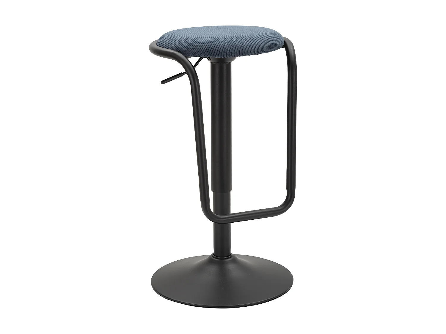 Sgabello bar in tessuto blu Ø cm 41x61