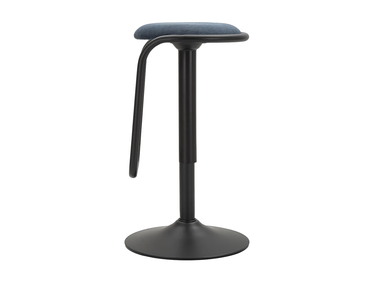 Sgabello bar in tessuto blu Ø cm 41x61