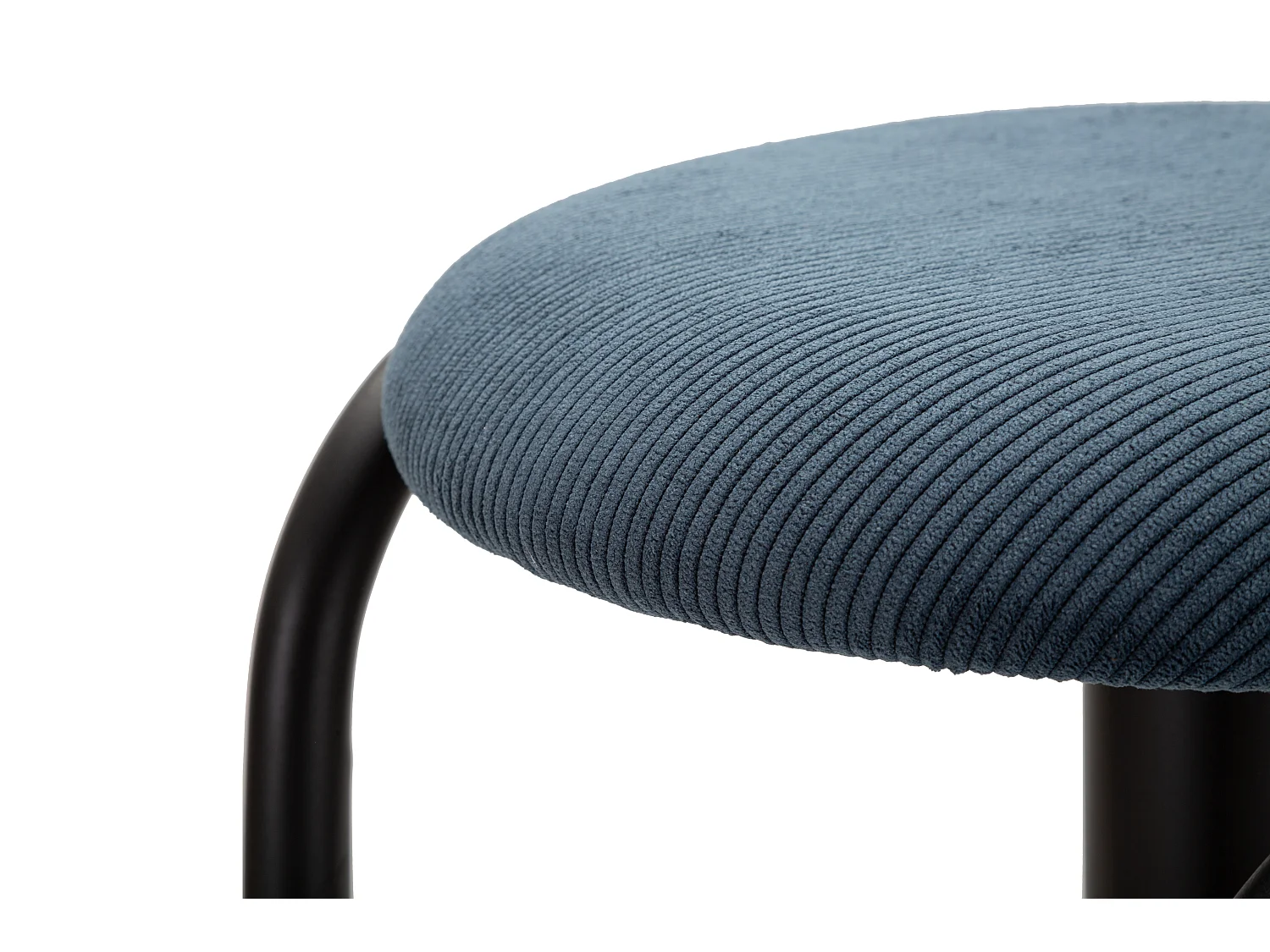 Sgabello bar in tessuto blu Ø cm 41x61