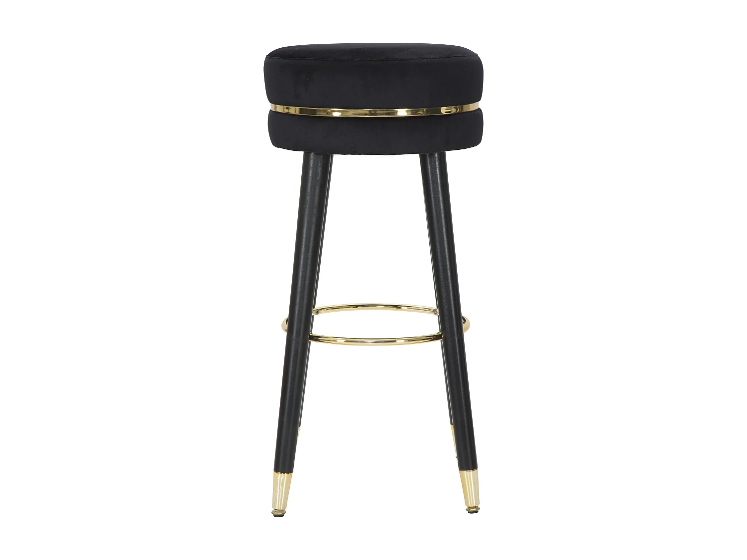 Tabouret de Bar Design "Paris" 74cm Noir & Or