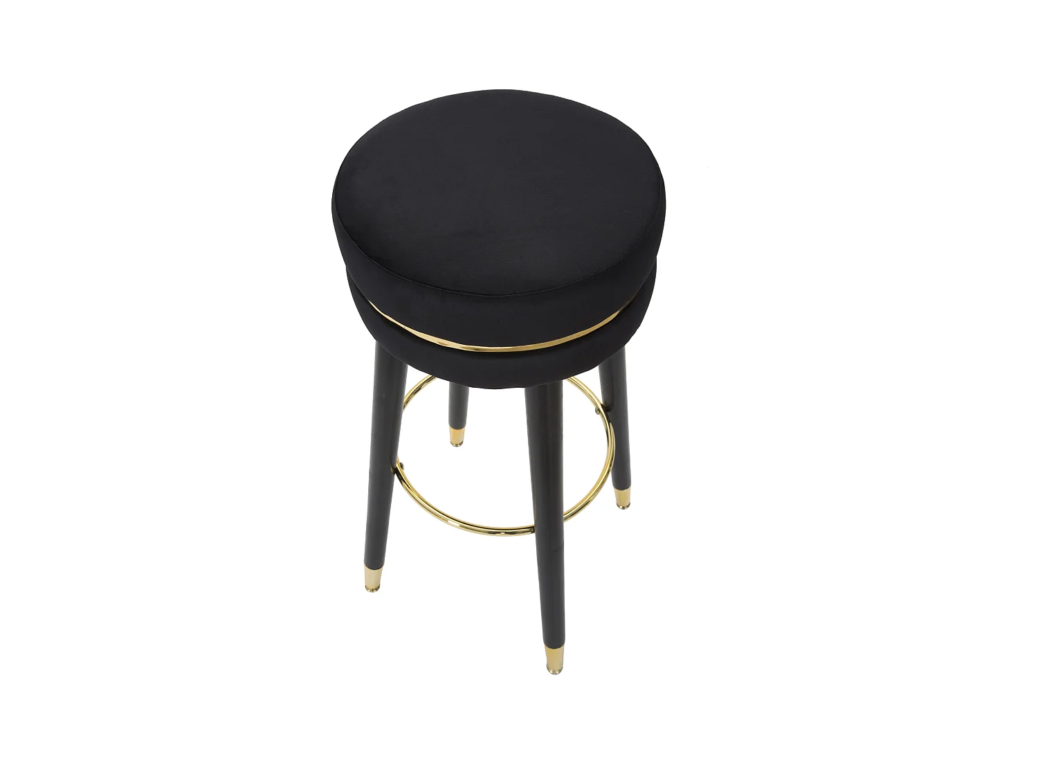Tabouret de Bar Design "Paris" 74cm Noir & Or