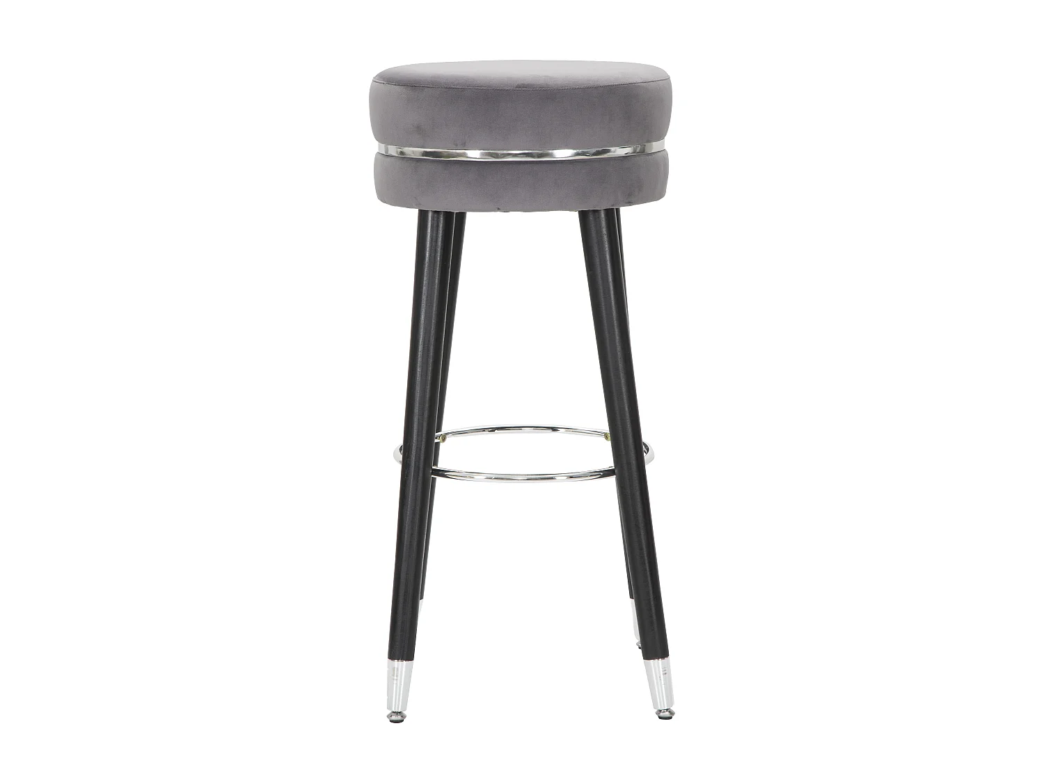 Tabouret de Bar Design "Paris" 74cm Gris & Argent