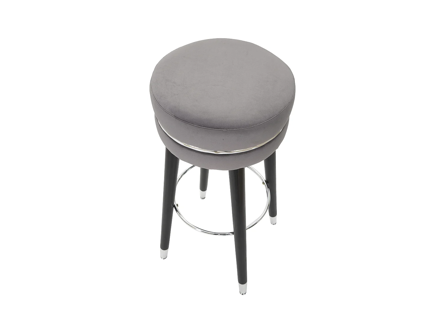 Tabouret de Bar Design "Paris" 74cm Gris & Argent
