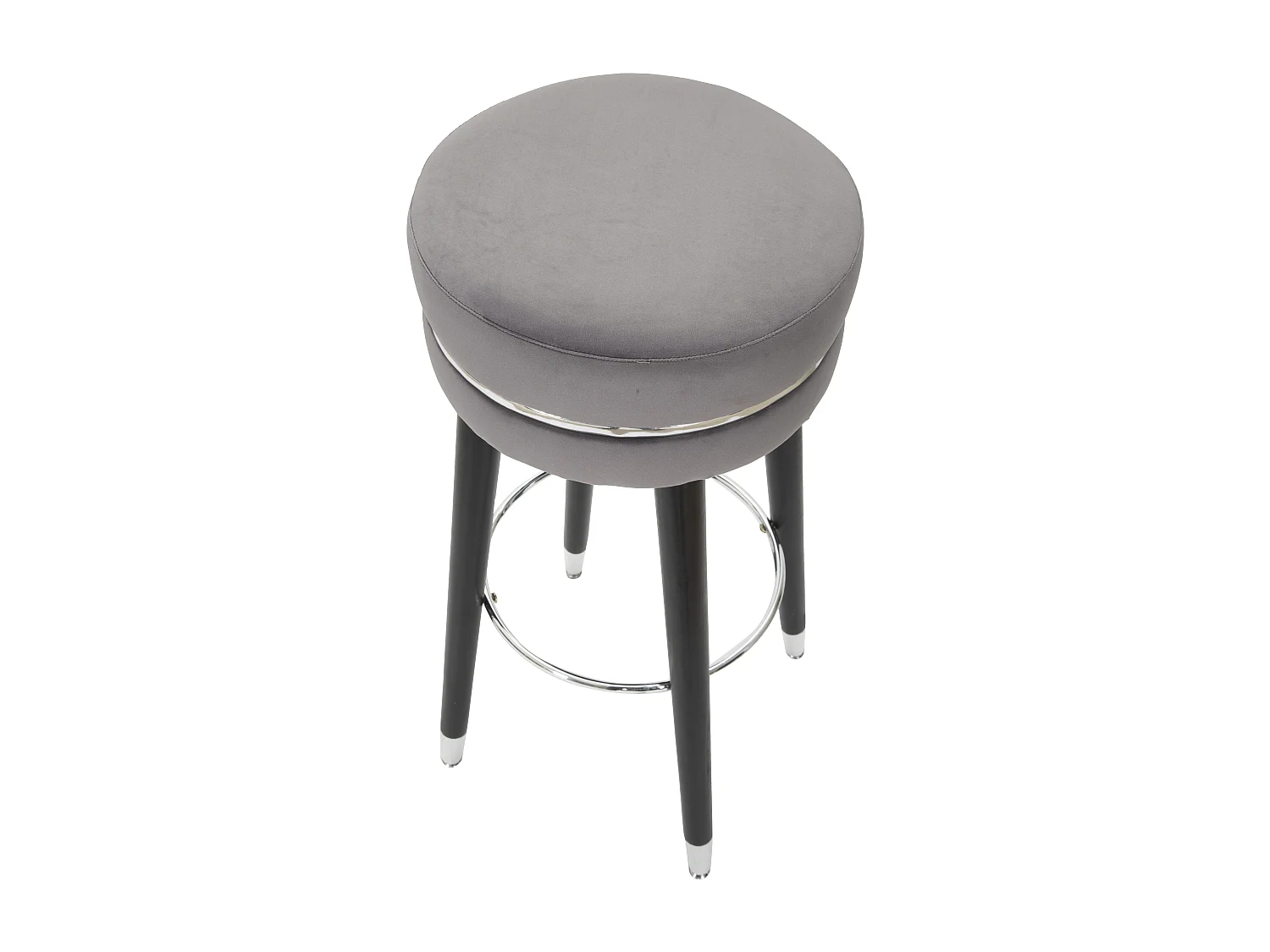 Tabouret de Bar Design "Paris" 74cm Gris & Argent