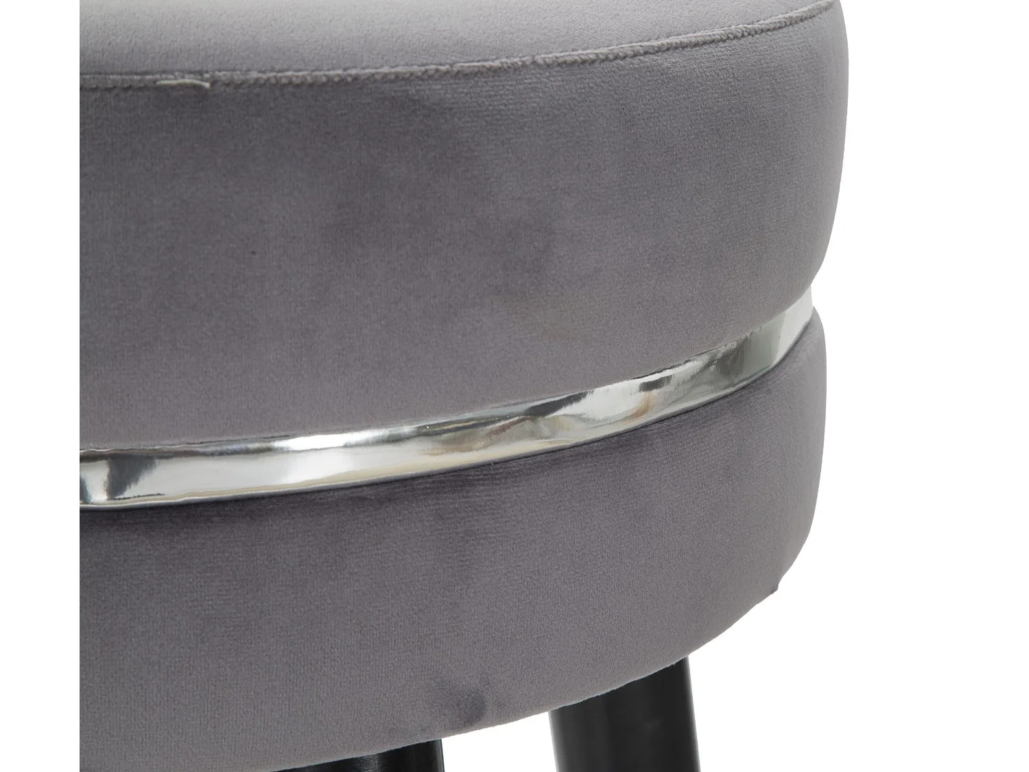 Tabouret de Bar Design "Paris" 74cm Gris & Argent