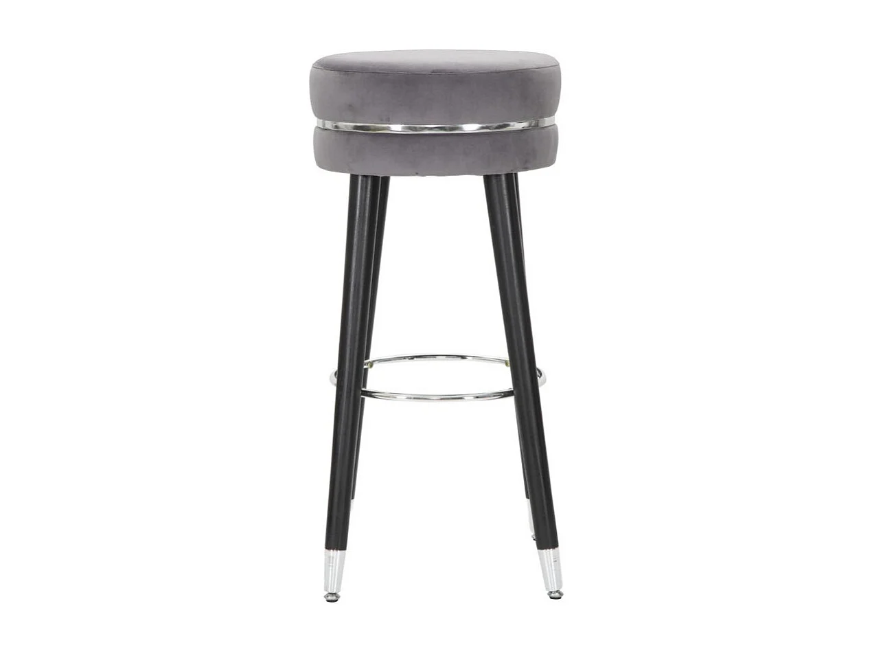 Tabouret de Bar Design "Paris" 74cm Gris & Argent