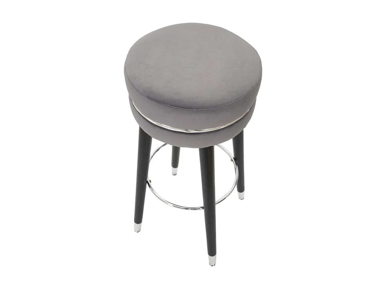Tabouret de Bar Design "Paris" 74cm Gris & Argent