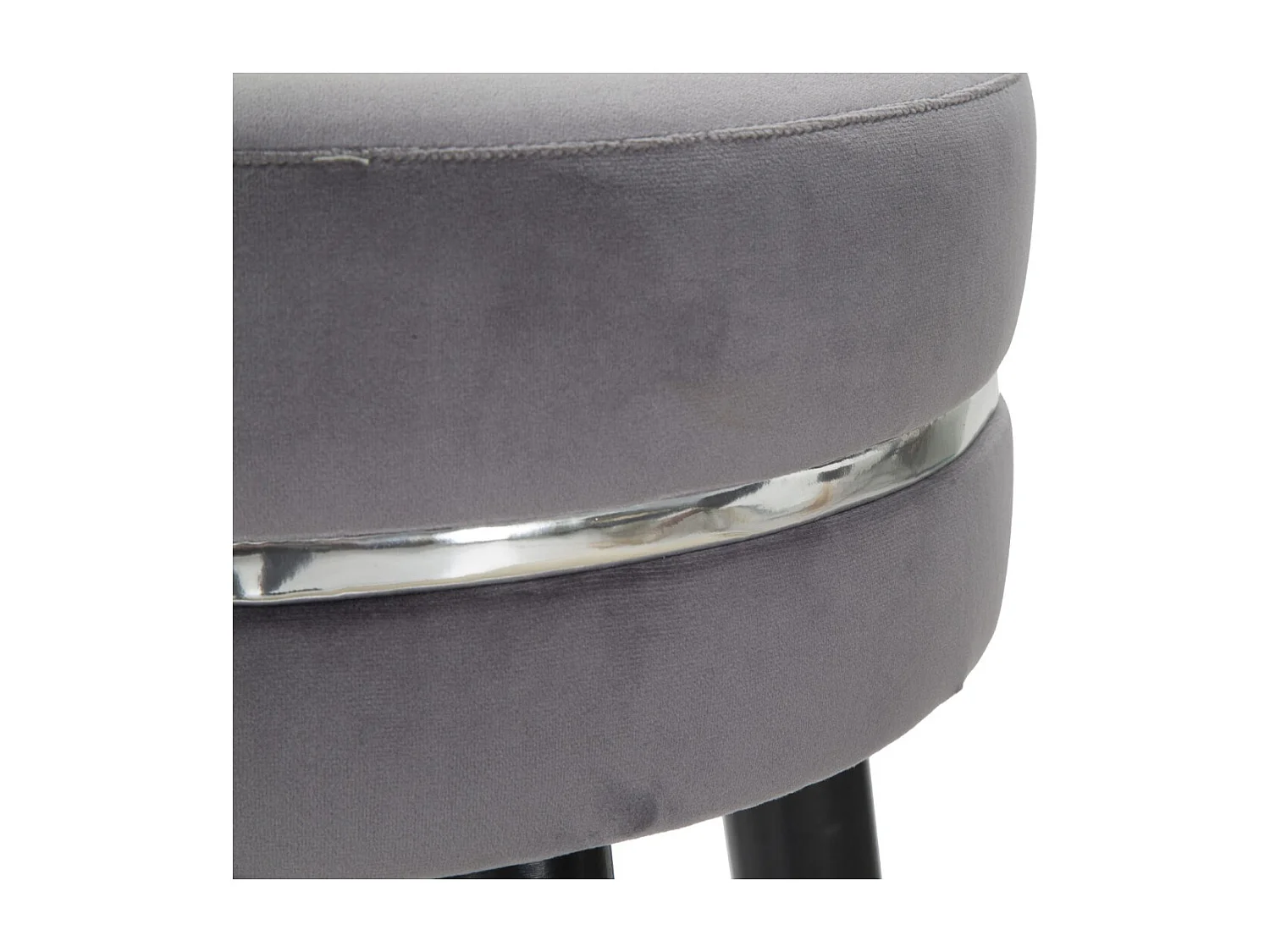 Tabouret de Bar Design "Paris" 74cm Gris & Argent