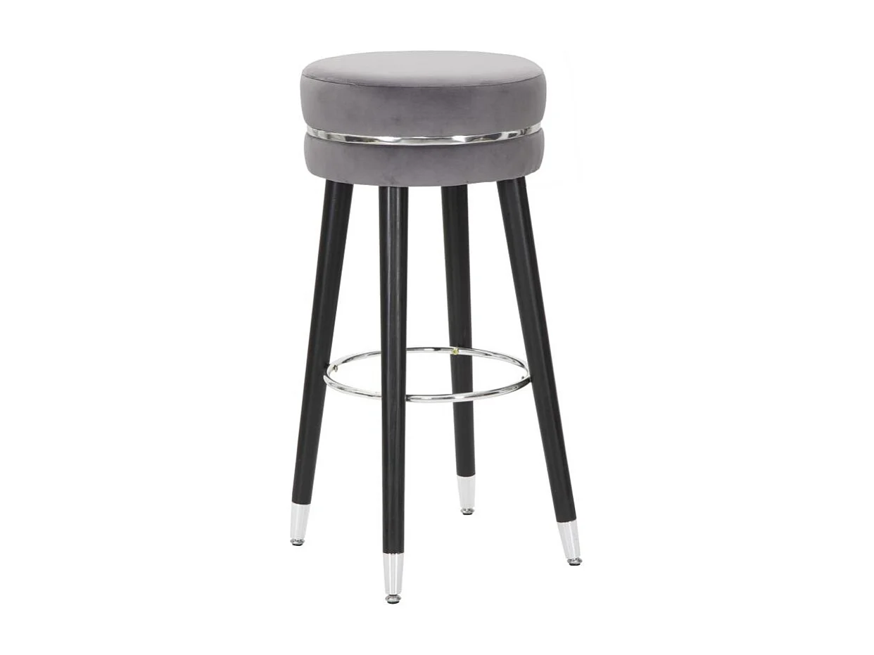 Tabouret de Bar Design "Paris" 74cm Gris & Argent