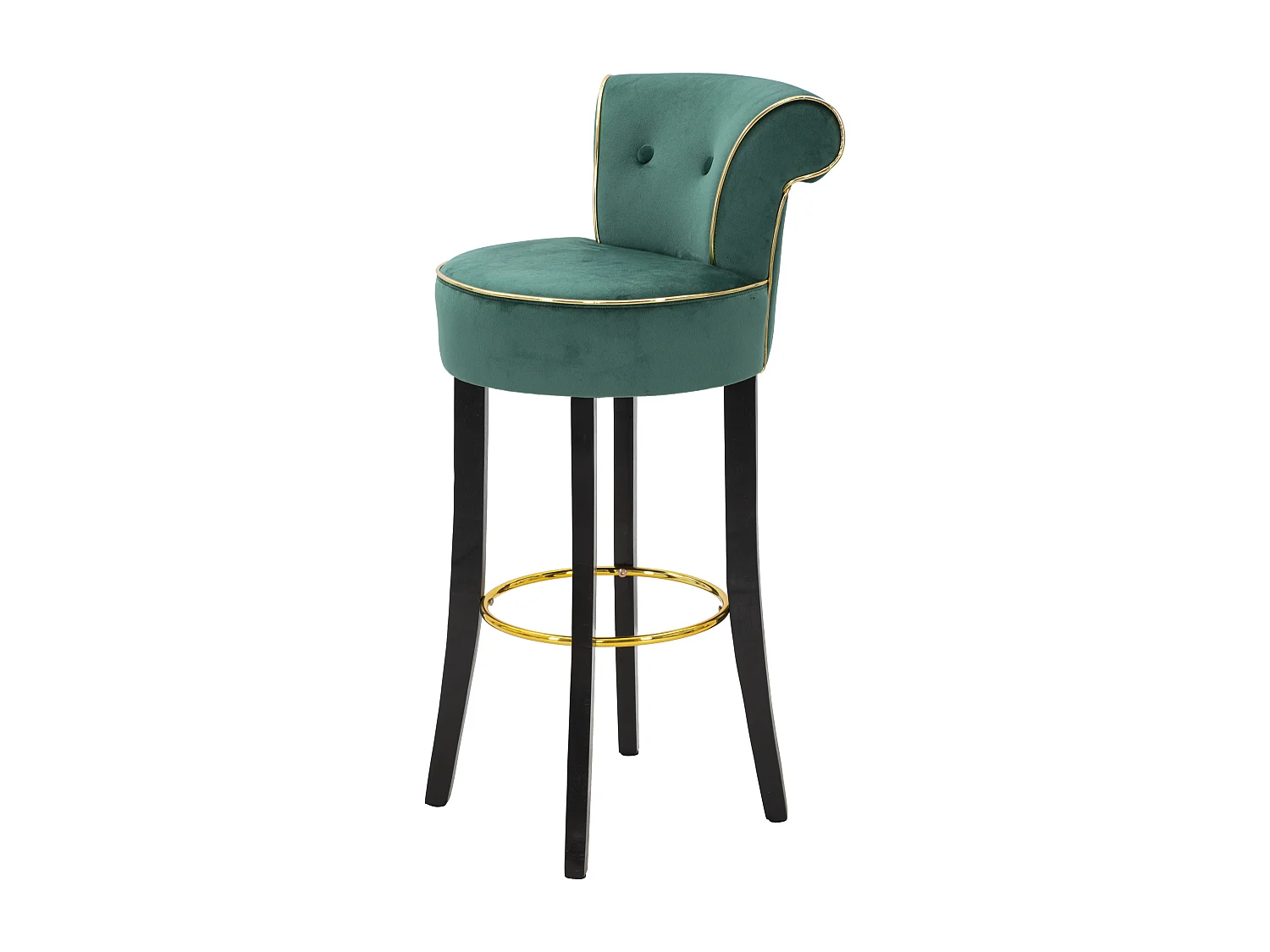 Tabouret de Bar en Velours "Luxy" 96cm Vert