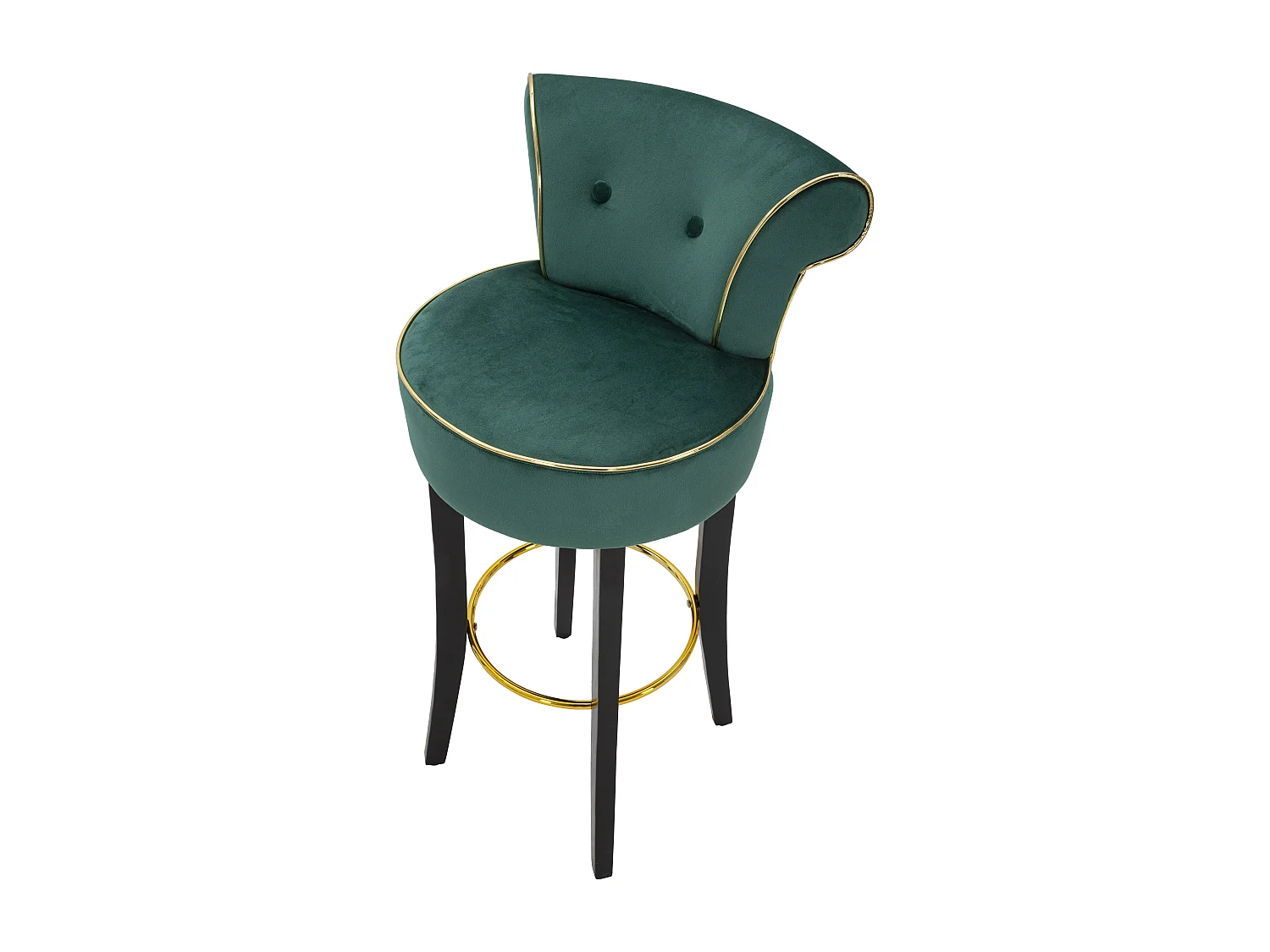 Tabouret de Bar en Velours "Luxy" 96cm Vert