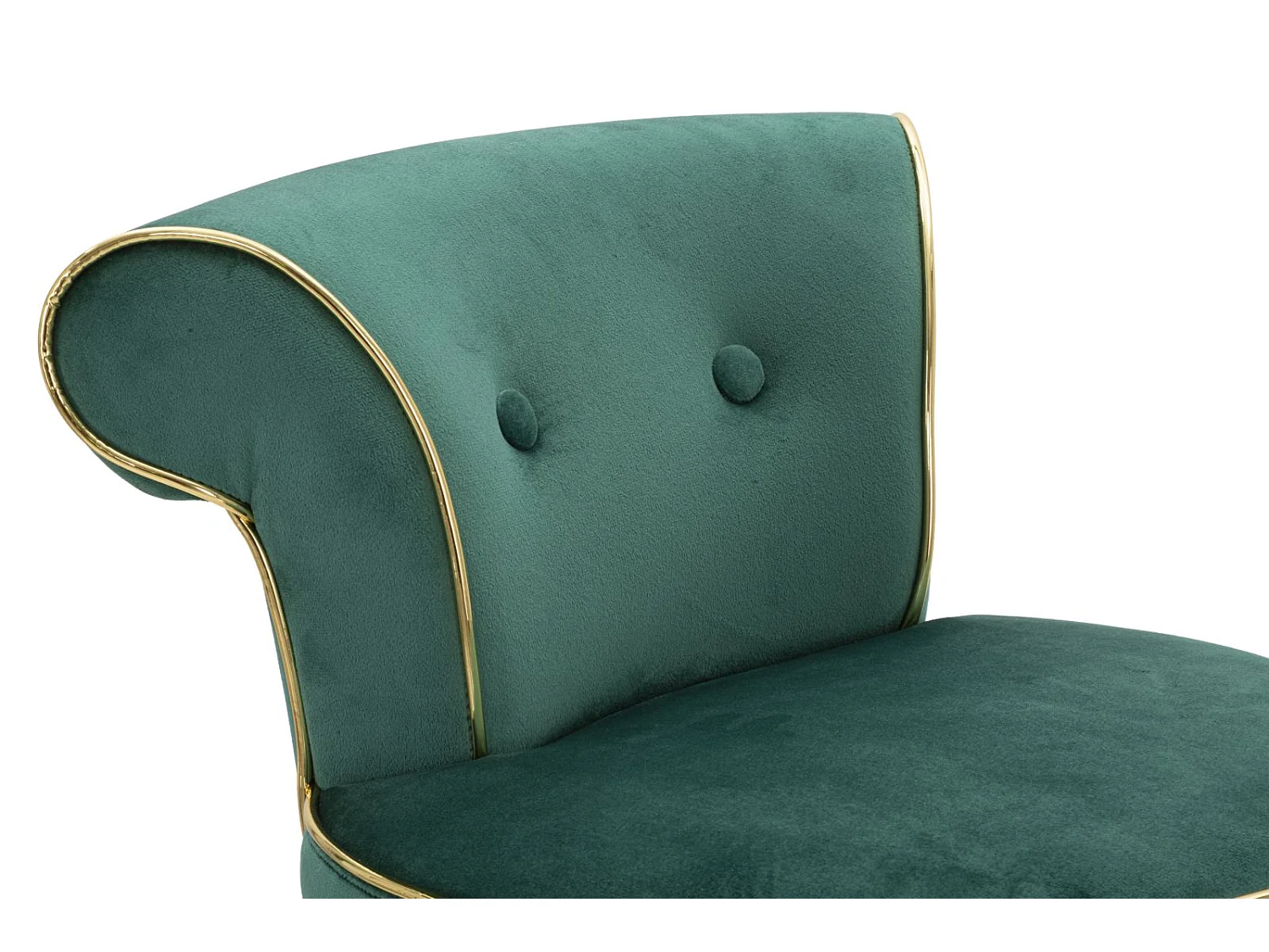 Groene stoffen kruk met rugleuning 46x48x96 cm