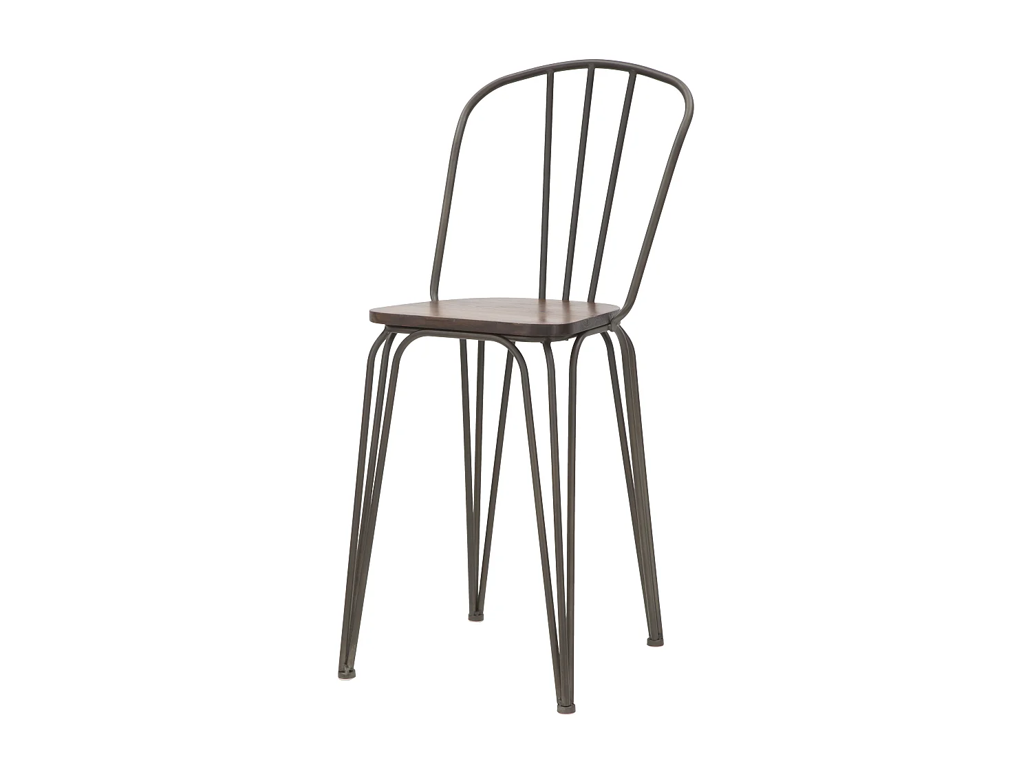 Lot de 2 Chaises de Bar Industriel "Harlem" 102cm Gris Foncé