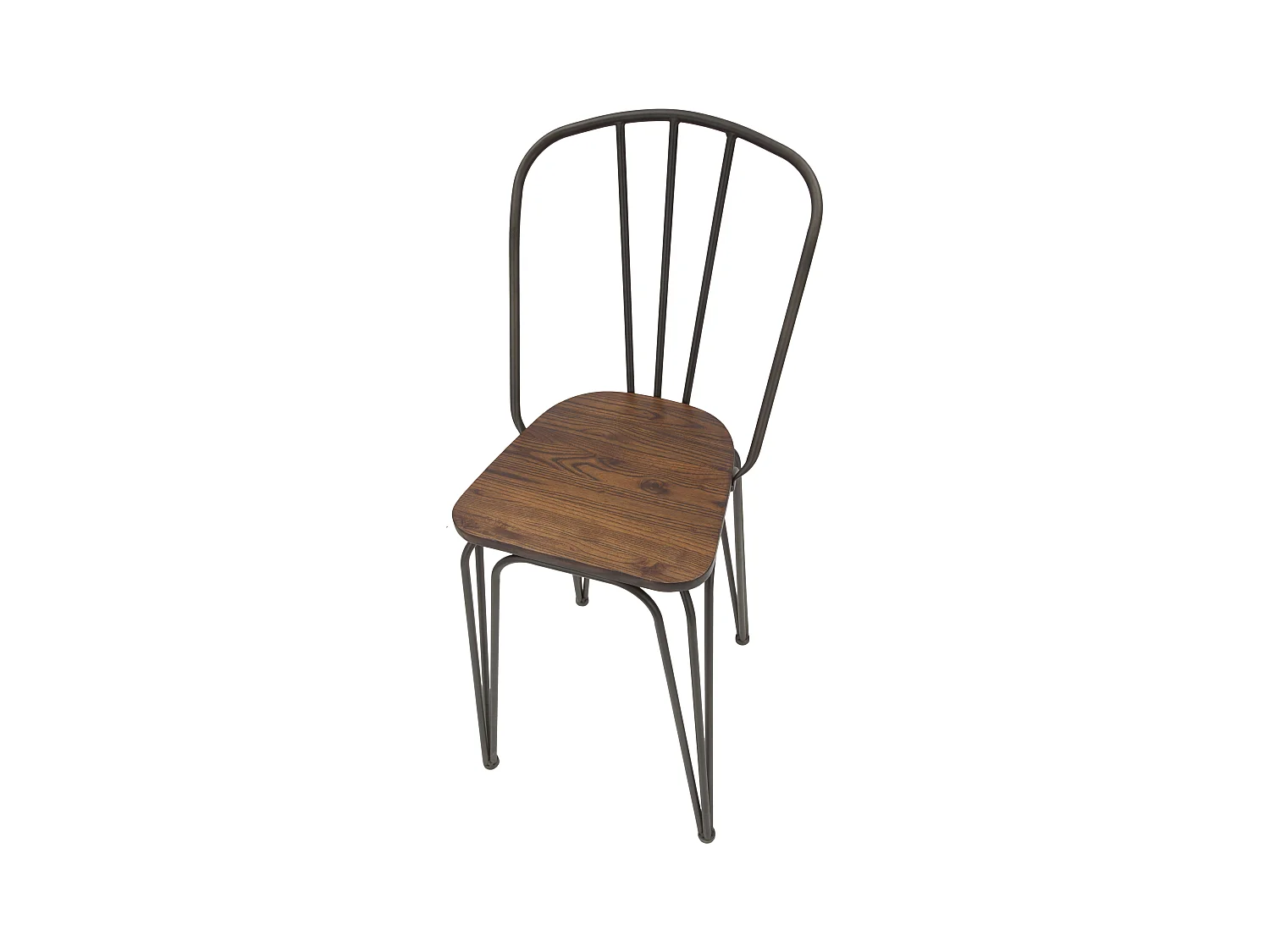 Lot de 2 Chaises de Bar Industriel "Harlem" 102cm Gris Foncé