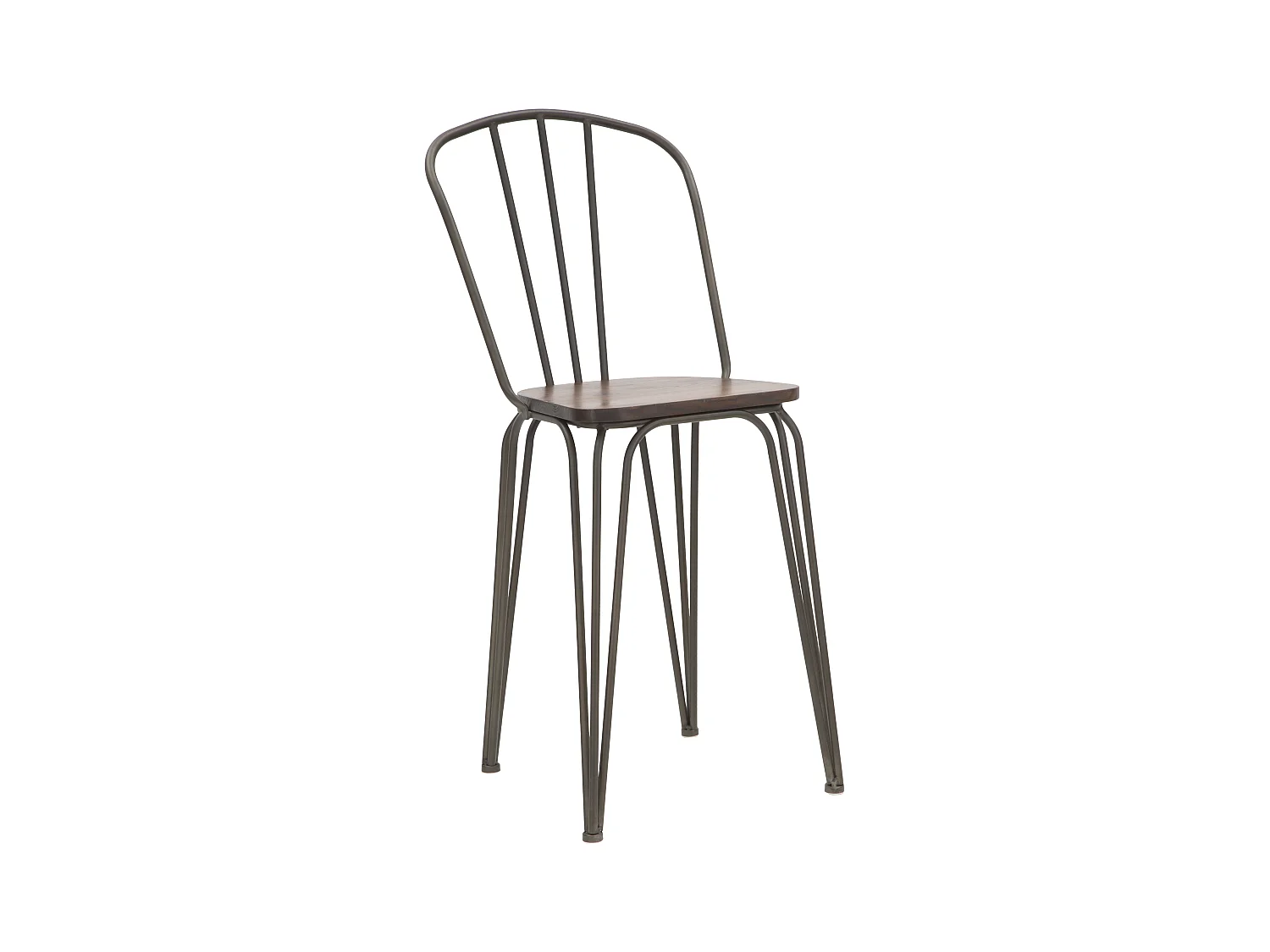 Lot de 2 Chaises de Bar Industriel "Harlem" 102cm Gris Foncé