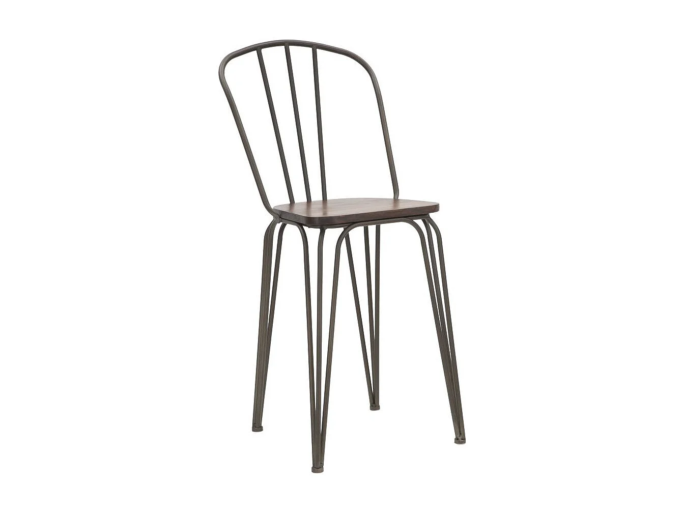 Lot de 2 Chaises de Bar Industriel "Harlem" 102cm Gris Foncé