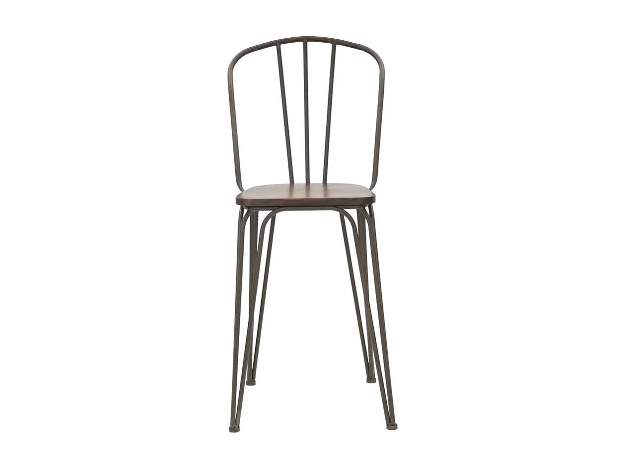 Lot de 2 Chaises de Bar Industriel "Harlem" 102cm Gris Foncé