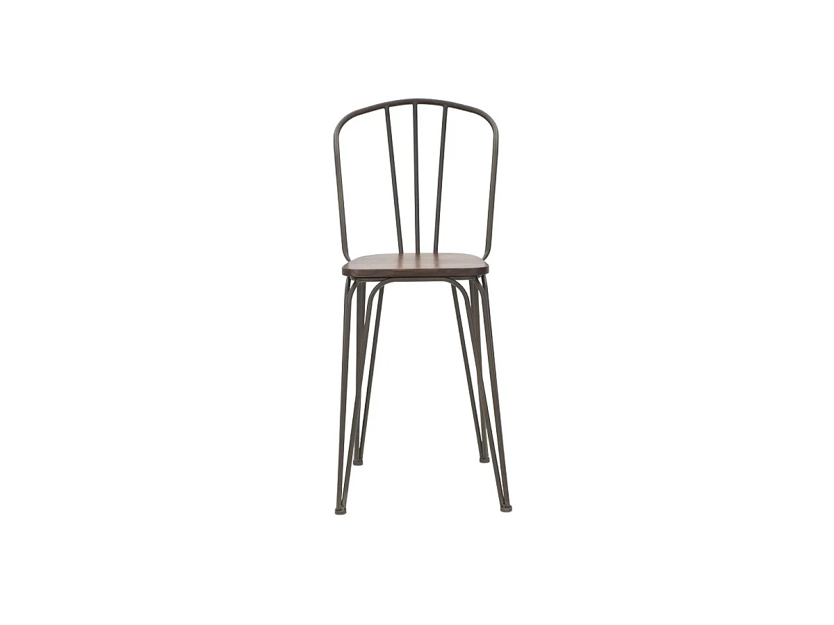 Lot de 2 Chaises de Bar Industriel "Harlem" 102cm Gris Foncé
