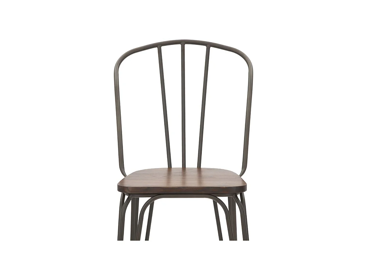 Lot de 2 Chaises de Bar Industriel "Harlem" 102cm Gris Foncé