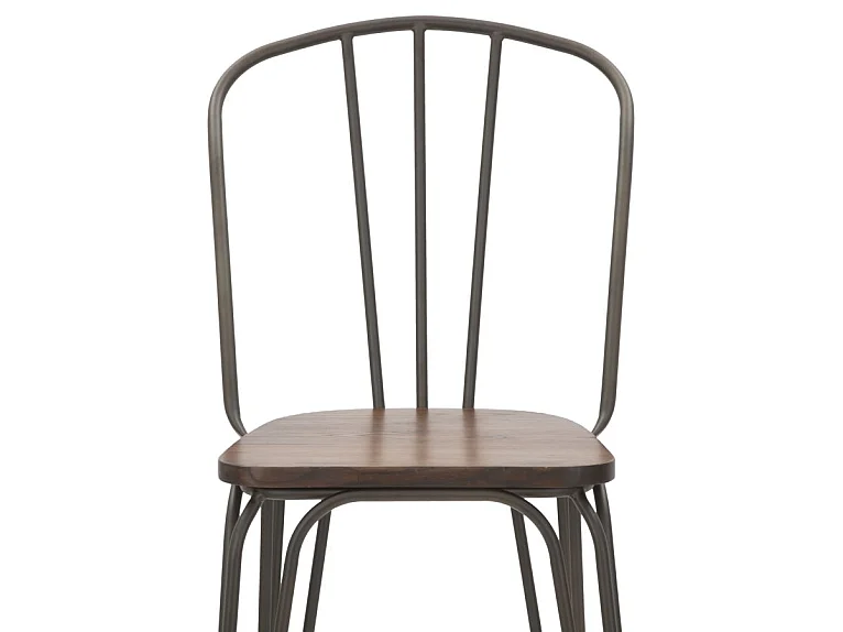 Lot de 2 Chaises de Bar Industriel "Harlem" 102cm Gris Foncé