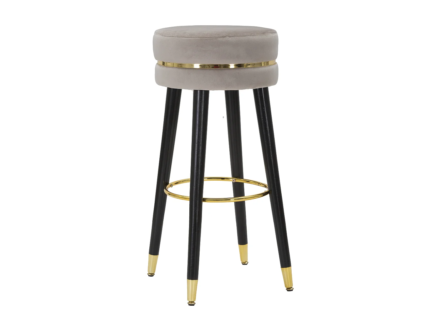 Tabouret de Bar Design "Paris" 74cm Gris & Or