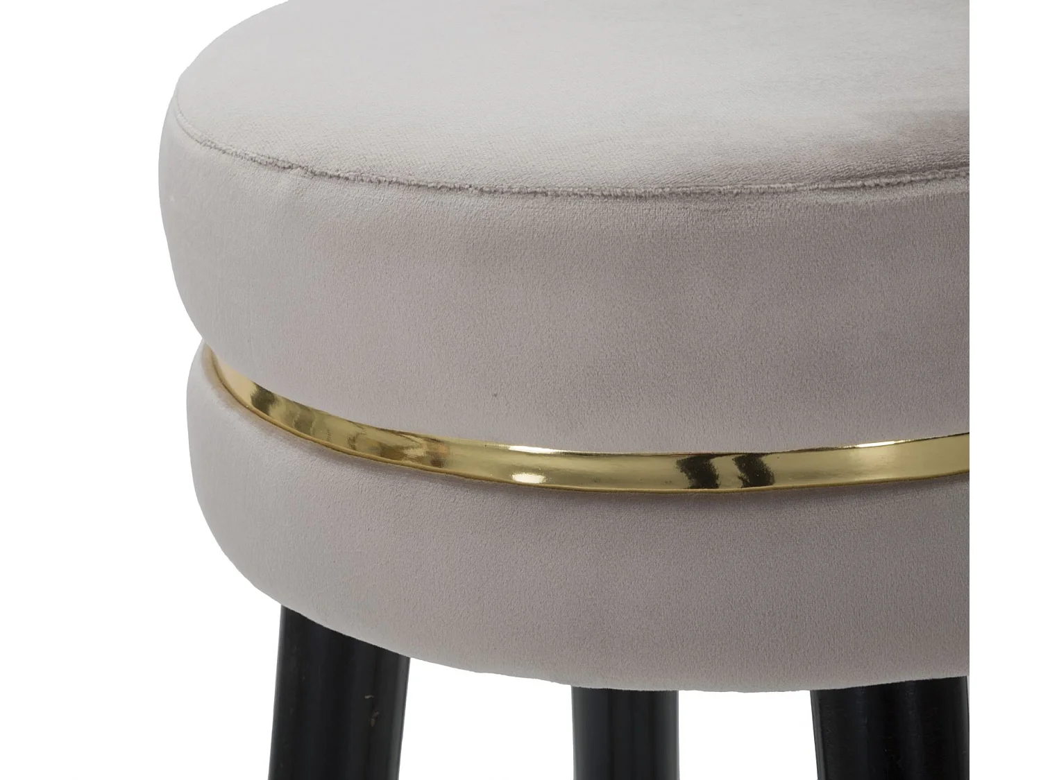 Tabouret de Bar Design "Paris" 74cm Gris & Or