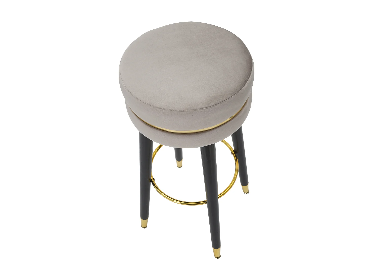 Tabouret de Bar Design "Paris" 74cm Gris & Or