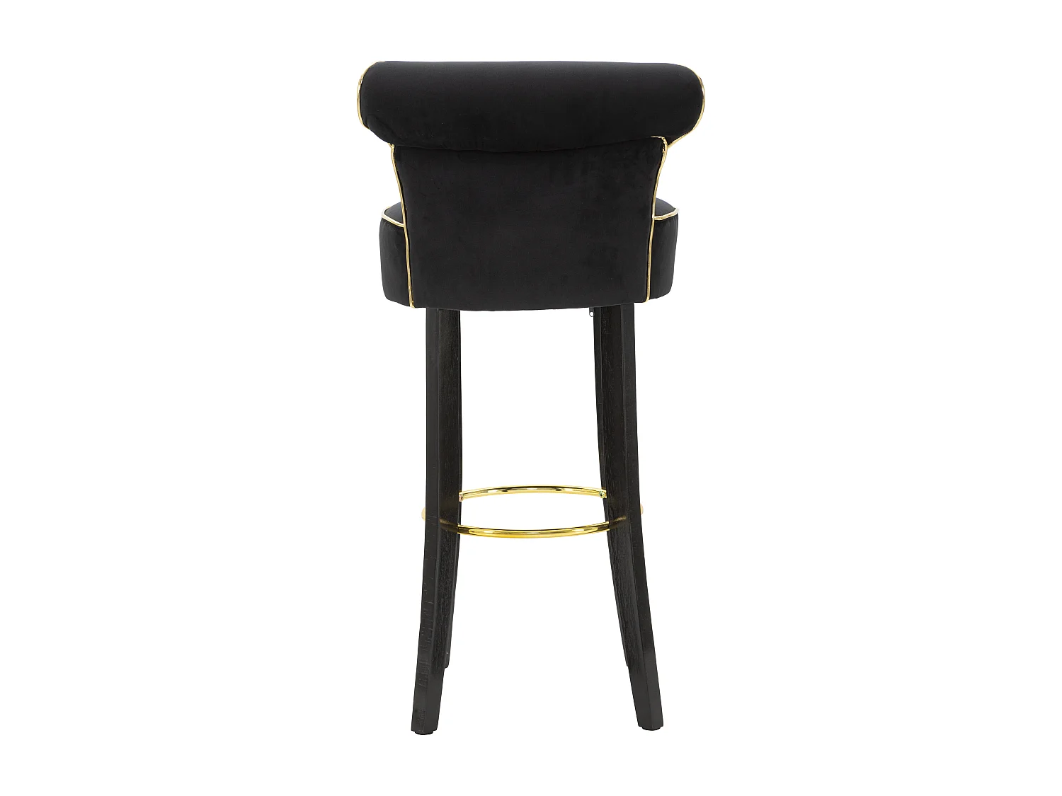 Tabouret de Bar en Velours "Luxy" 96cm Noir
