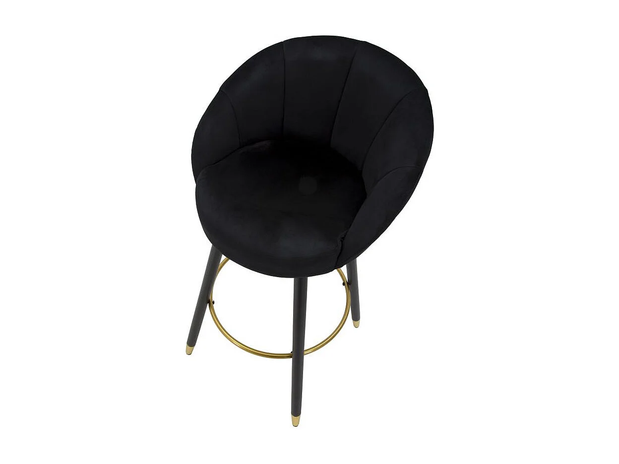 Tabouret de Bar Design "Prague" 104cm Noir