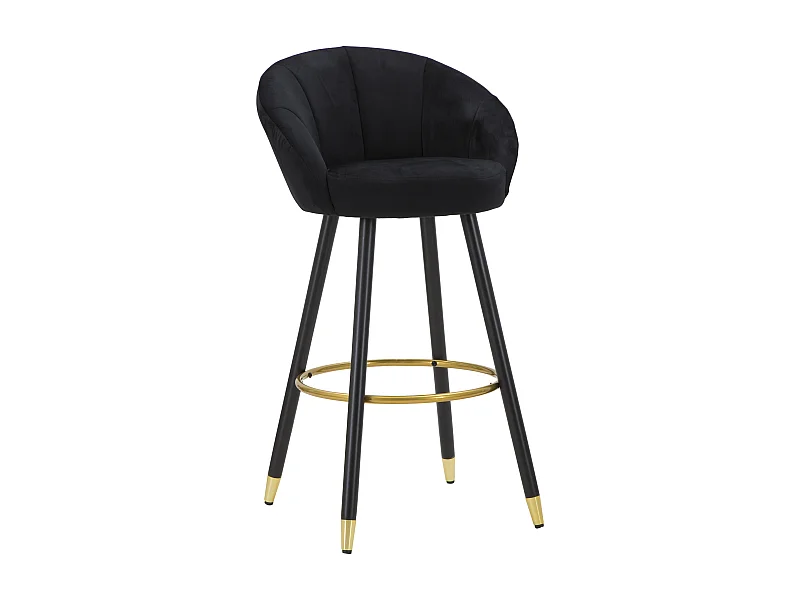 Tabouret de Bar Design "Prague" 104cm Noir