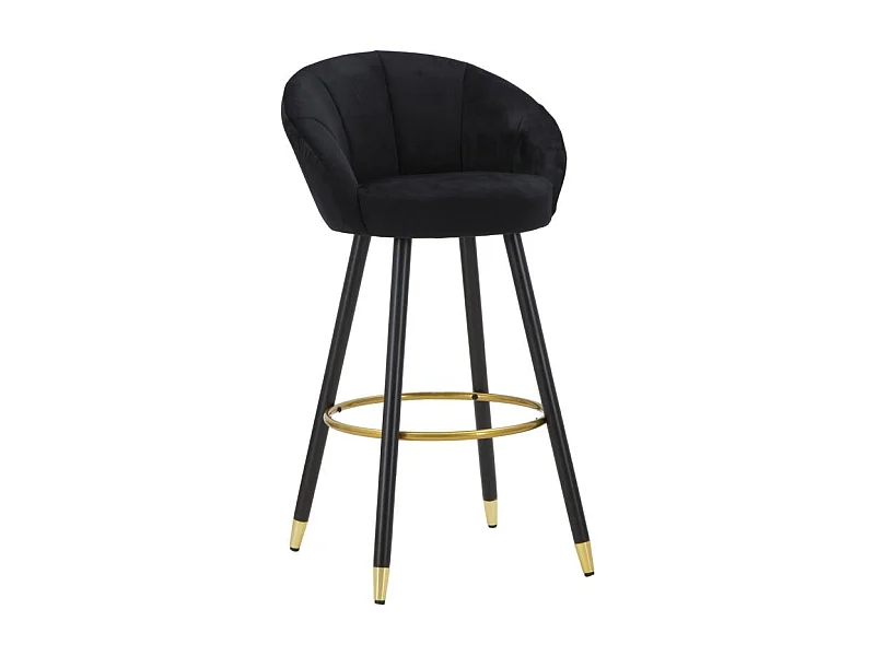 Tabouret de Bar Design "Prague" 104cm Noir