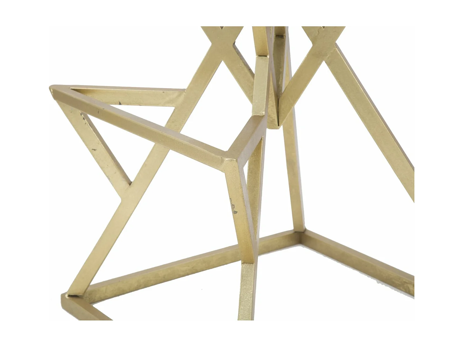 Tabouret de Bar Design "Pyramid" 75cm Noir & Or