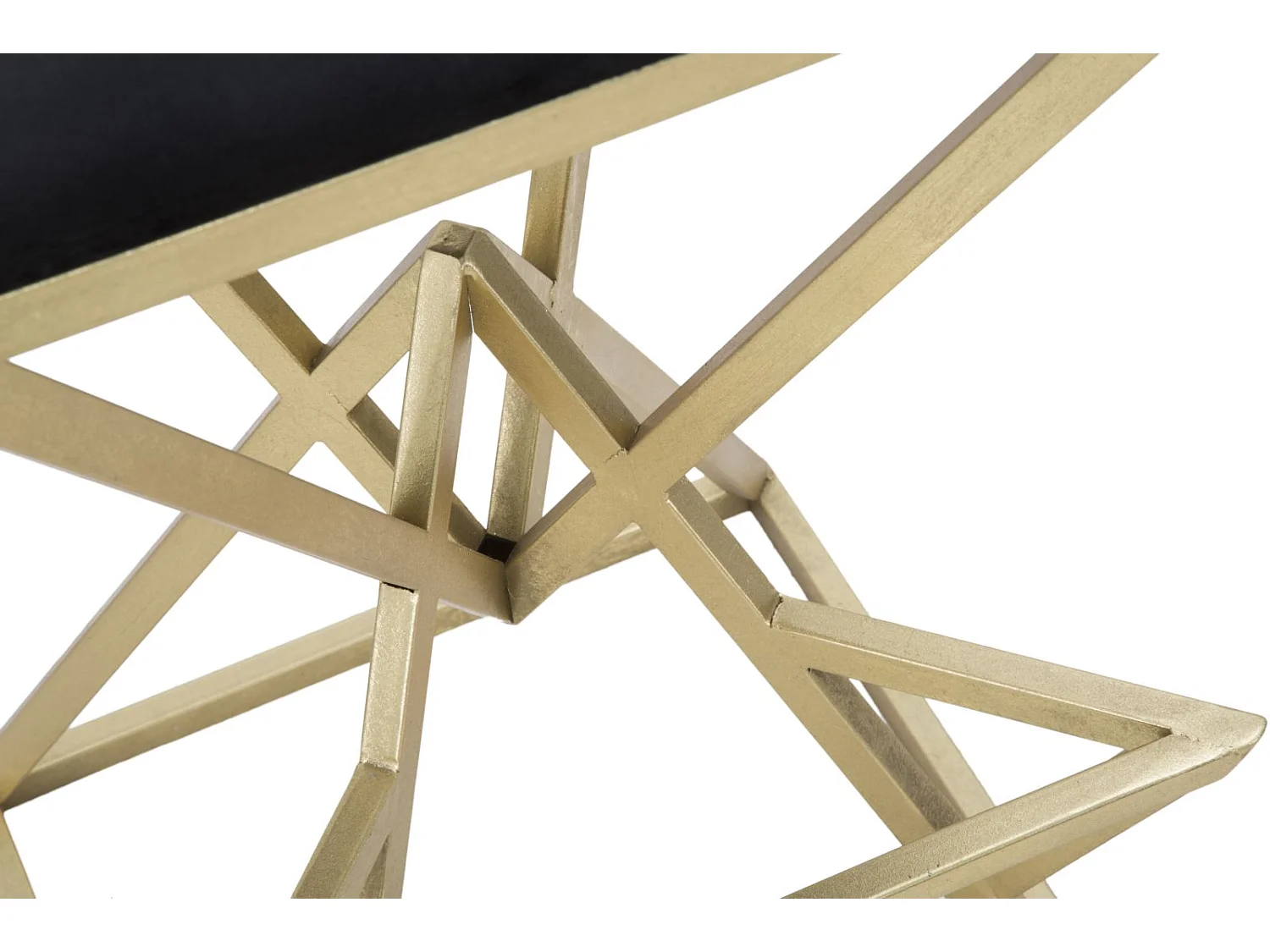 Tabouret de Bar Design "Pyramid" 75cm Noir & Or