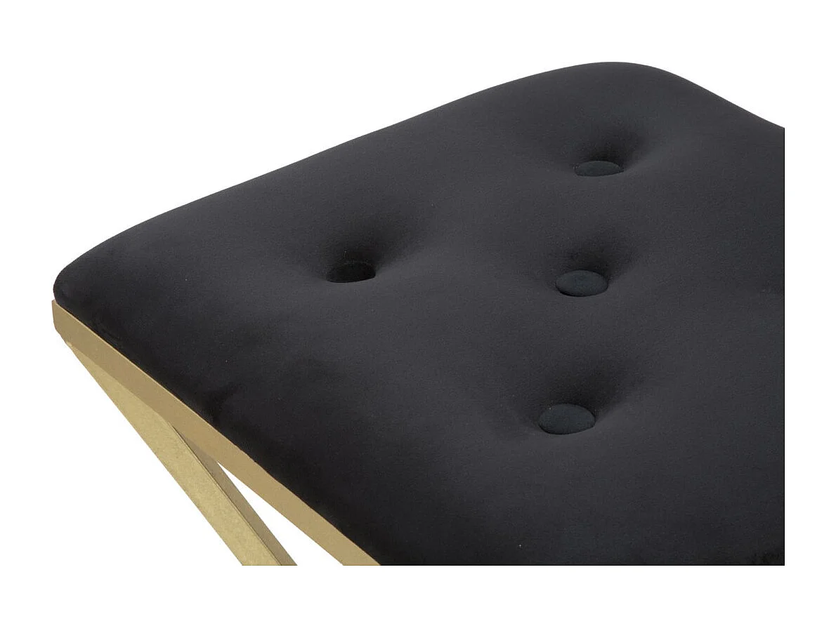 Tabouret de Bar Design "Pyramid" 75cm Noir & Or