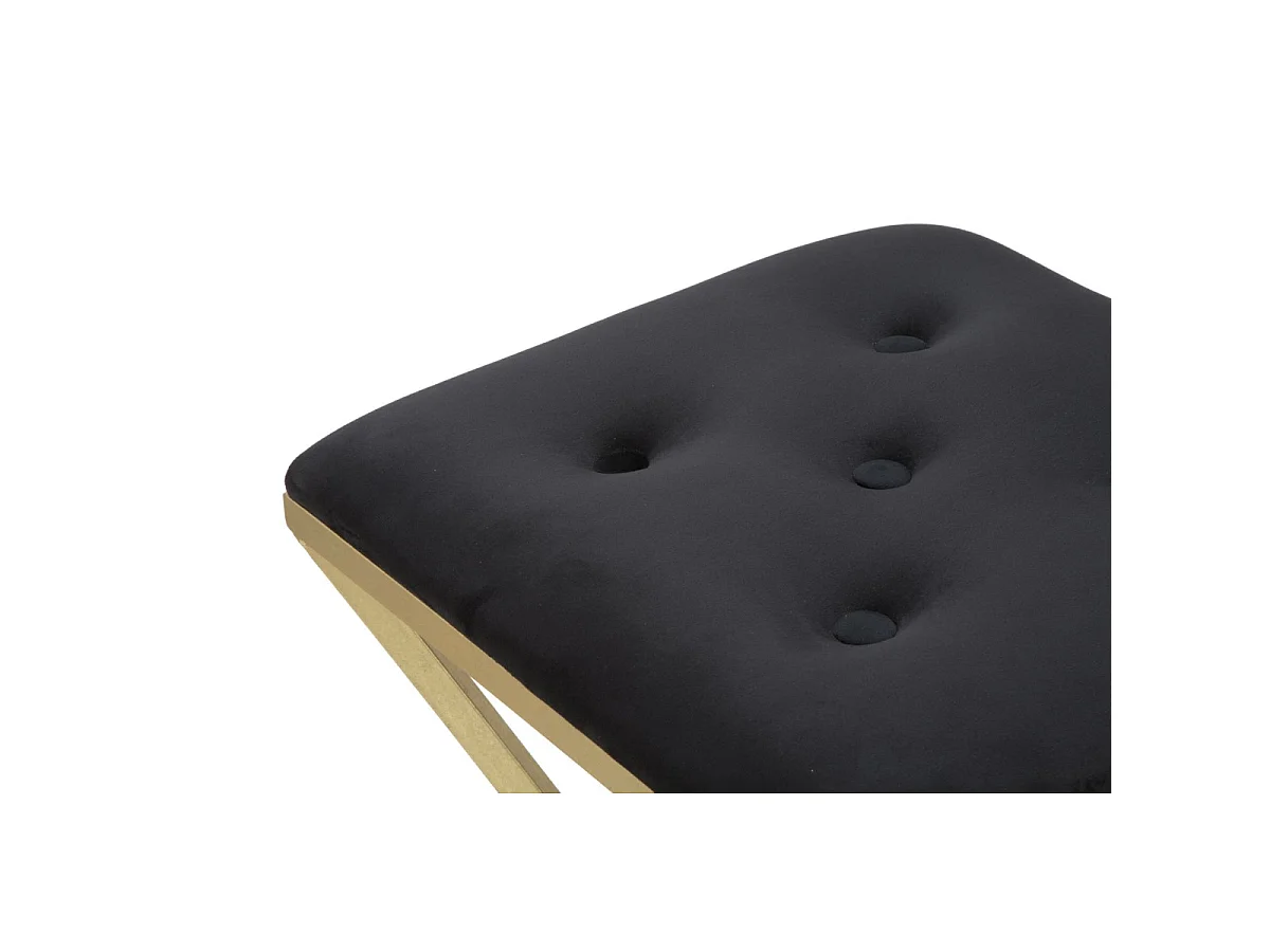 Tabouret de Bar Design "Pyramid" 75cm Noir & Or