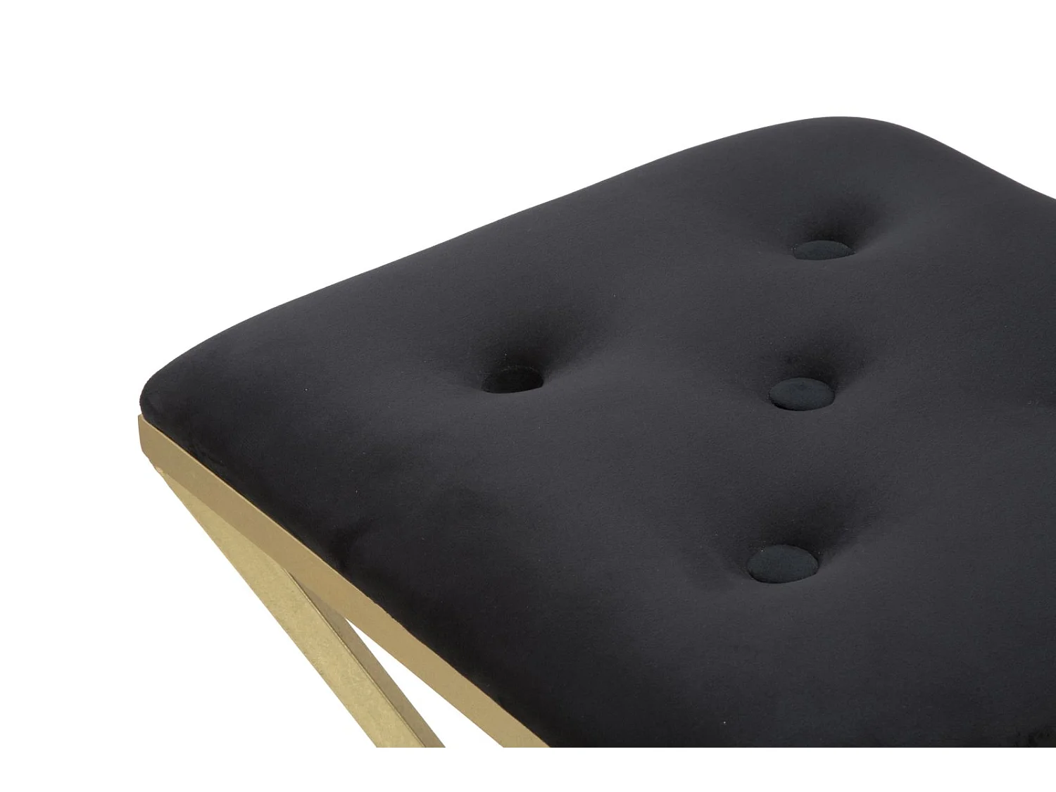 Tabouret de Bar Design "Pyramid" 75cm Noir & Or