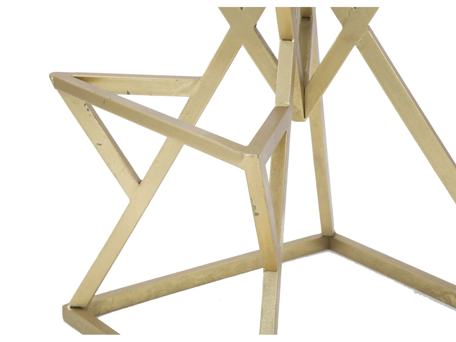 Tabouret de Bar Design "Pyramid" 75cm Noir & Or