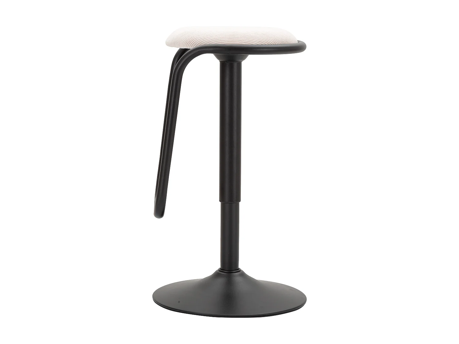 Sgabello bar in tessuto bianco Ø cm 41x61