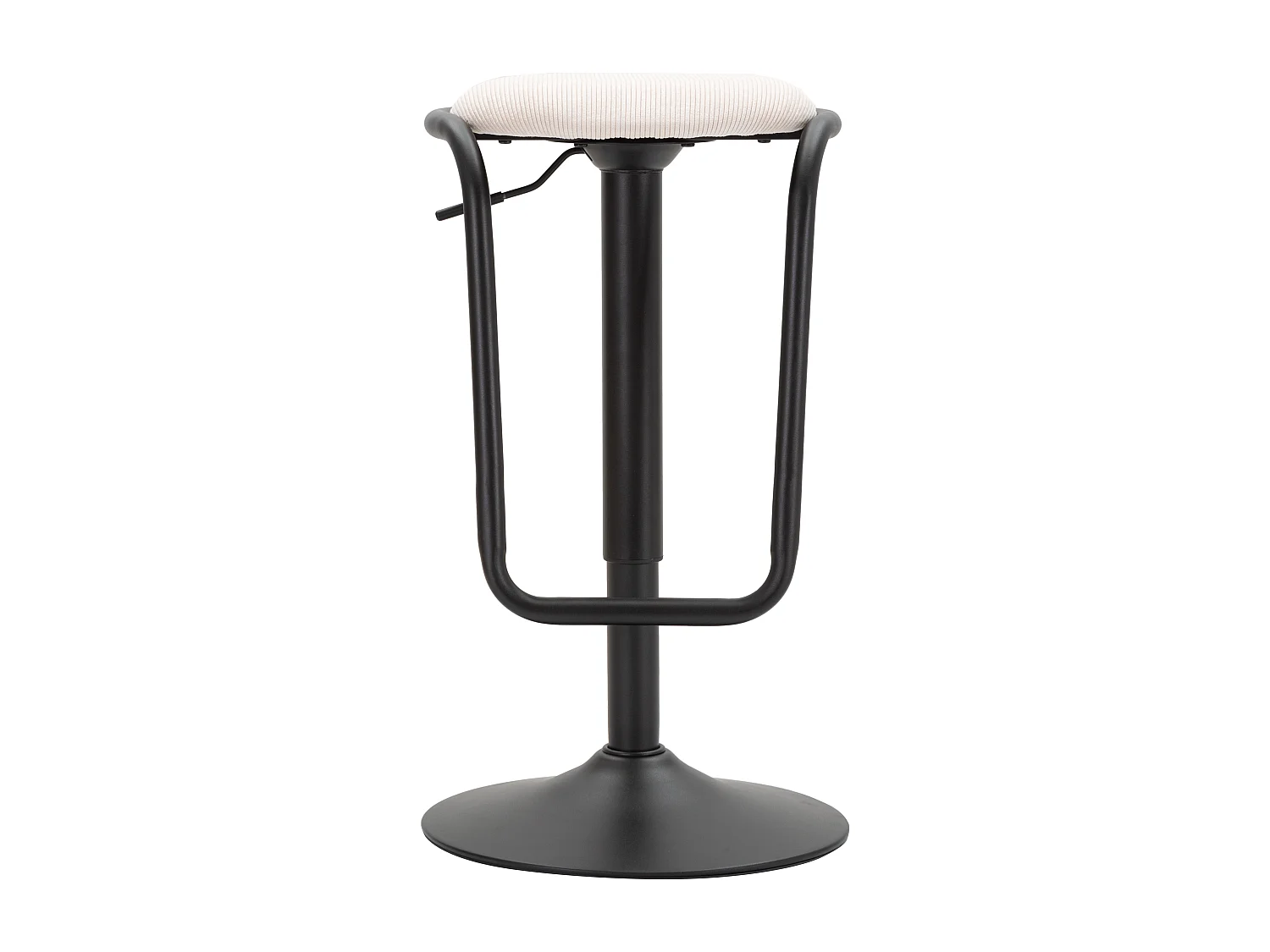 Tabouret de Bar Réglable en Tissu "Destiny" 61-83cm Noir & Blanc