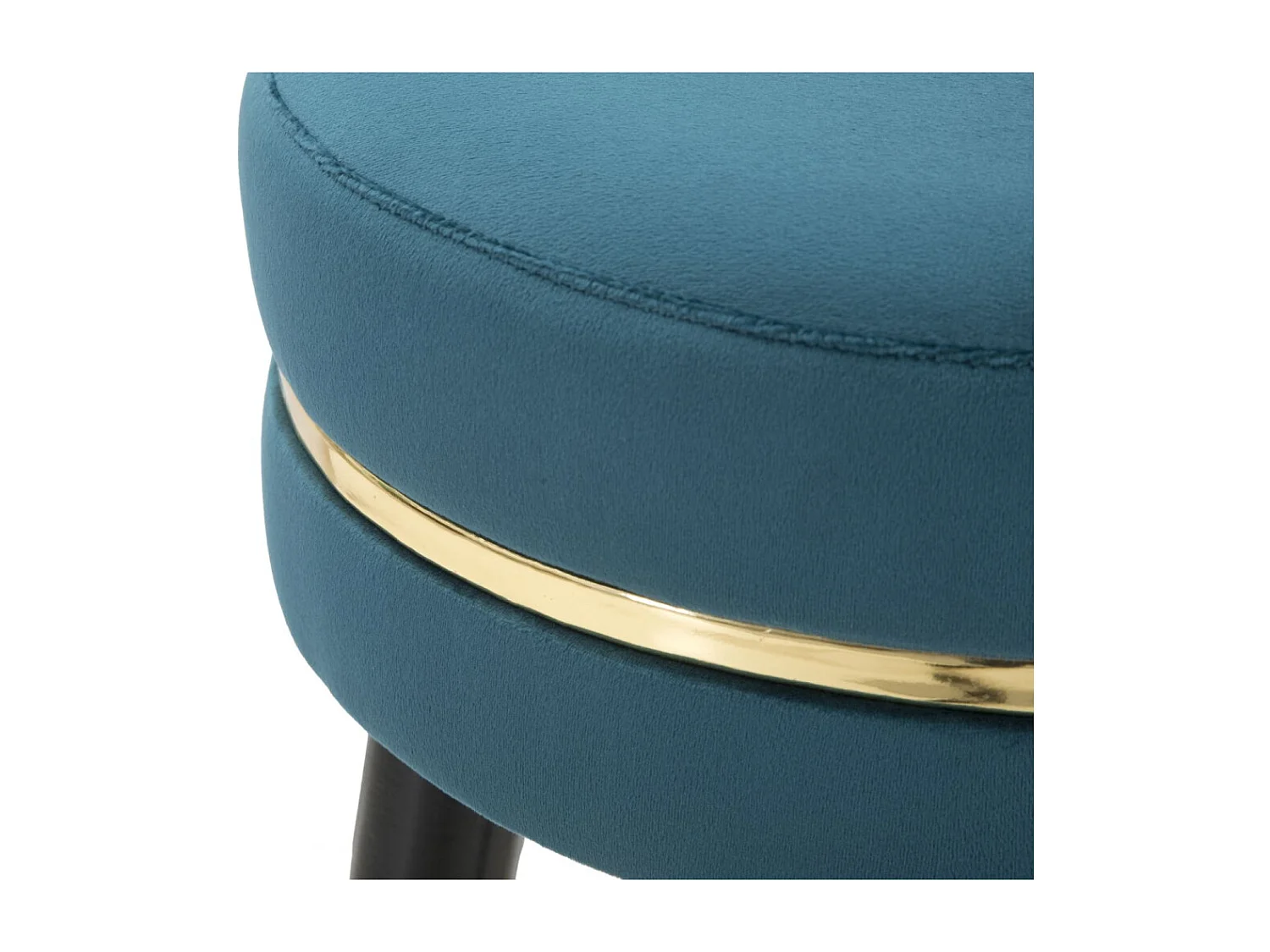 Tabouret de Bar Design "Paris" 74cm Bleu & Or