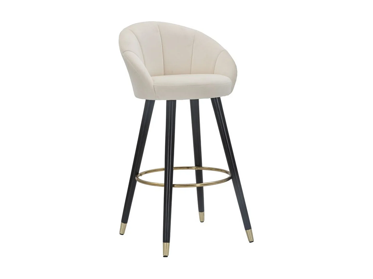 Tabouret de Bar Design "Prague" 104cm Crème