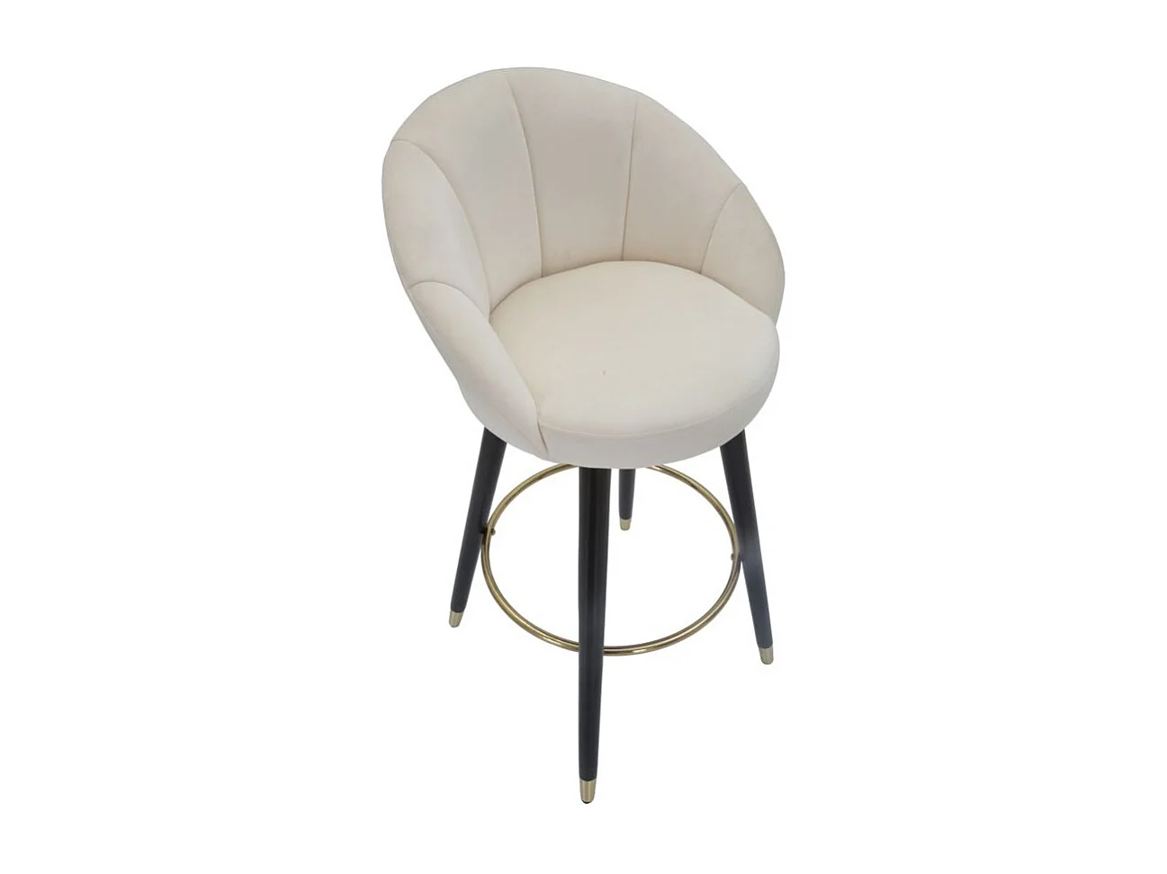 Tabouret de Bar Design "Prague" 104cm Crème