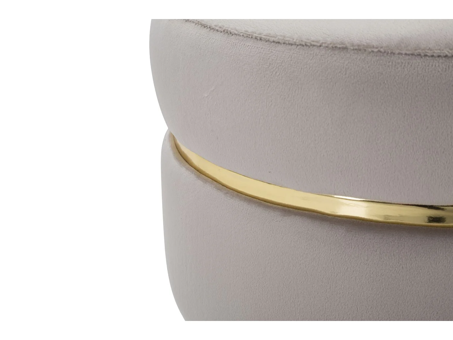 Tabouret Design "Paris" 40cm Gris & Or