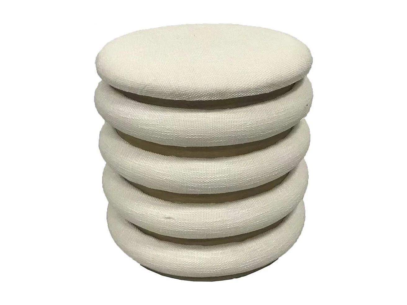 Pouf Avec Rangement "Damasco" 42cm Beige