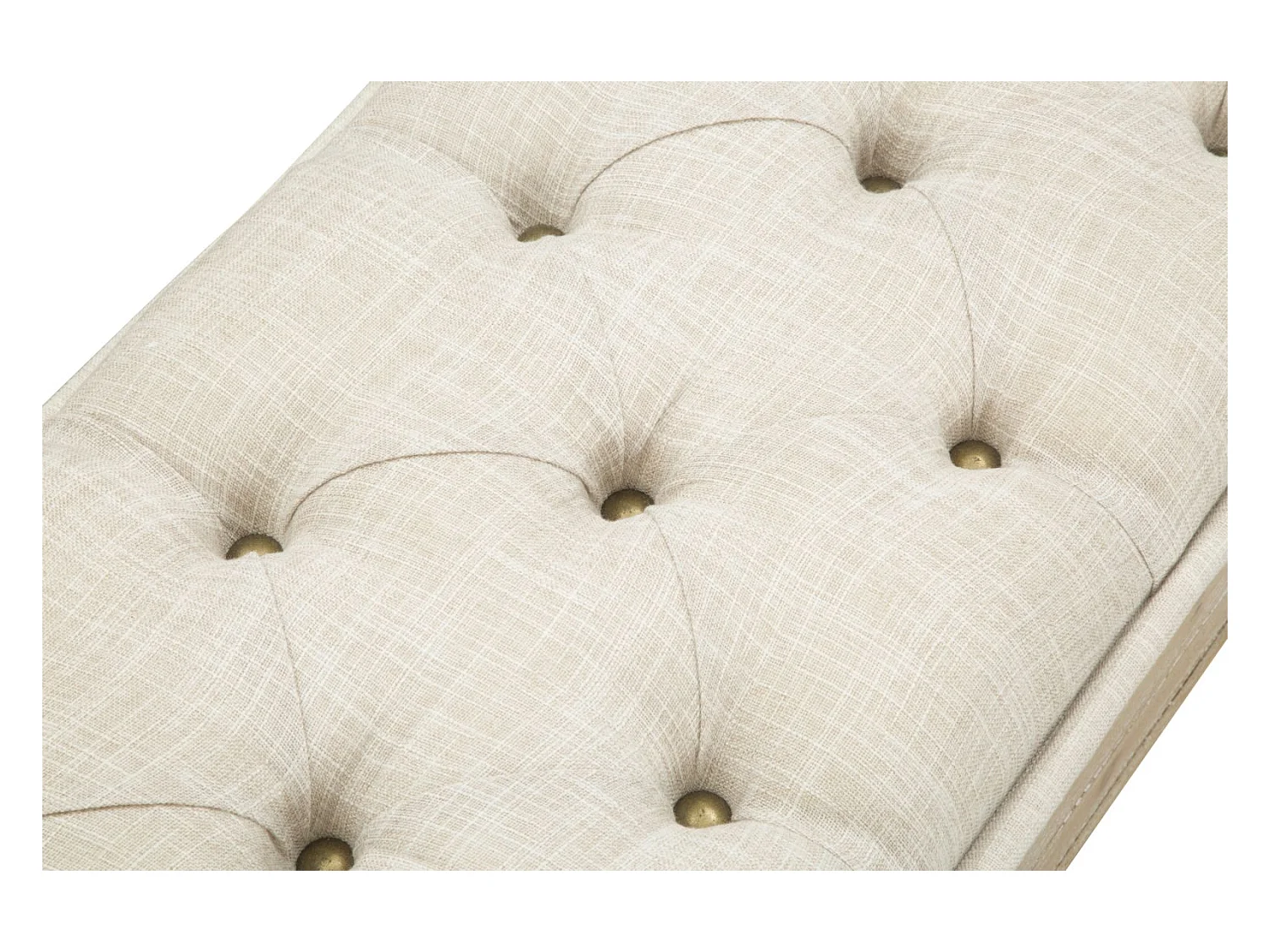 Set di 2 pouf apribili in tessuto beige cm 102x43,5x49,5 - 82x36x37