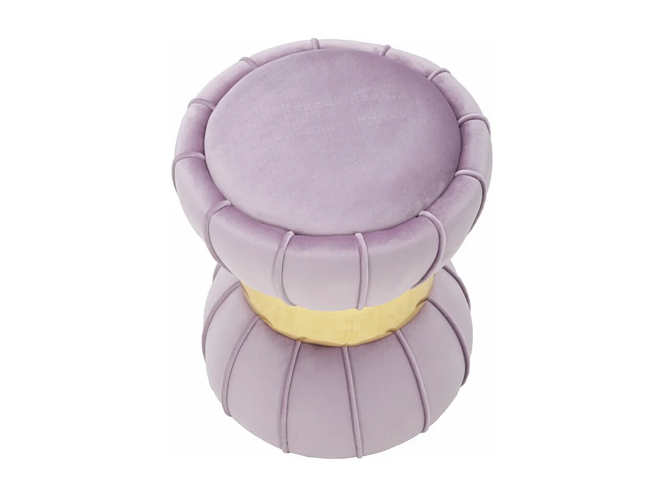 Pouf imbottito in tessuto rosa Ø cm 40x44
