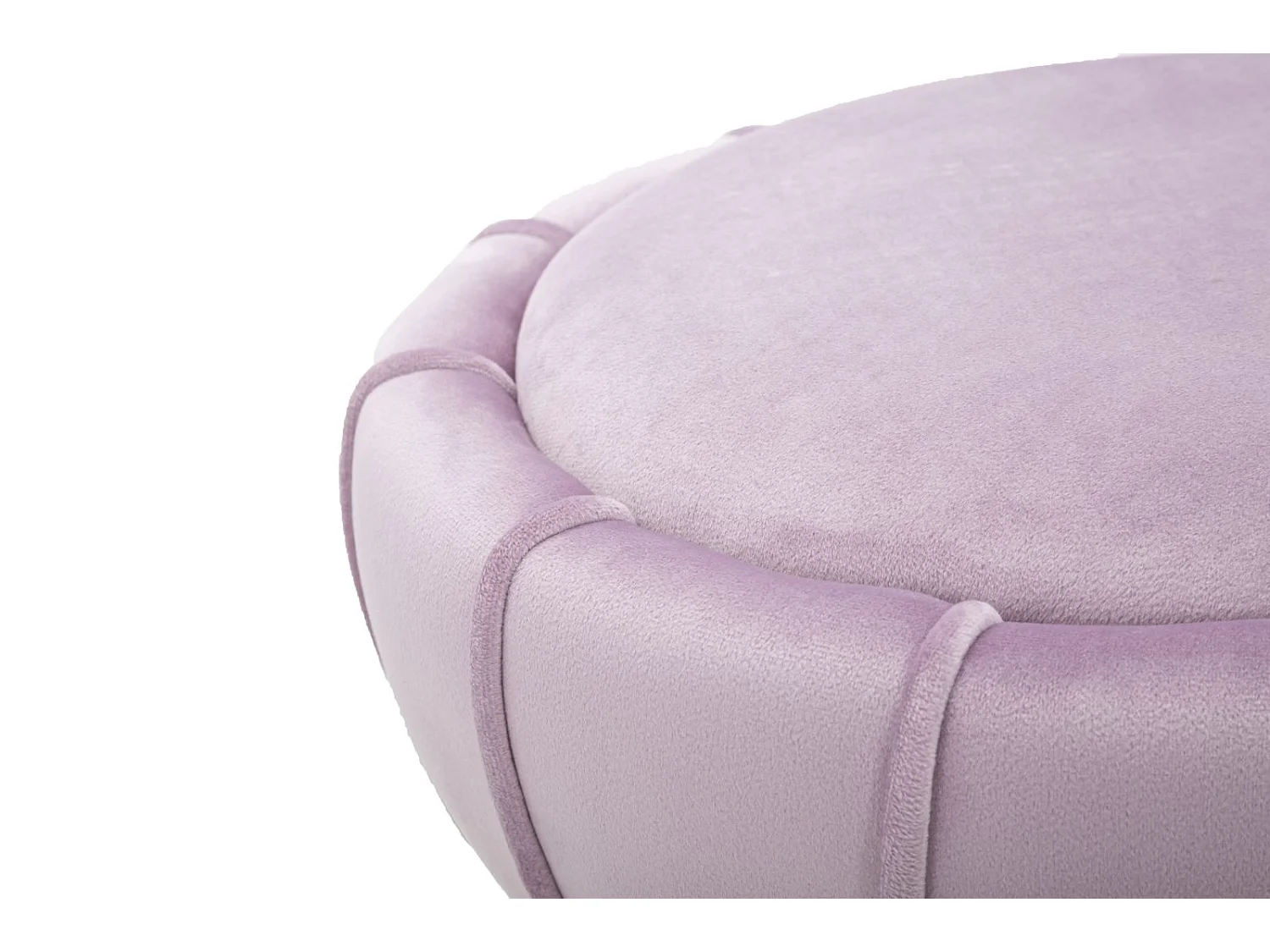 Pouf imbottito in tessuto rosa Ø cm 40x44