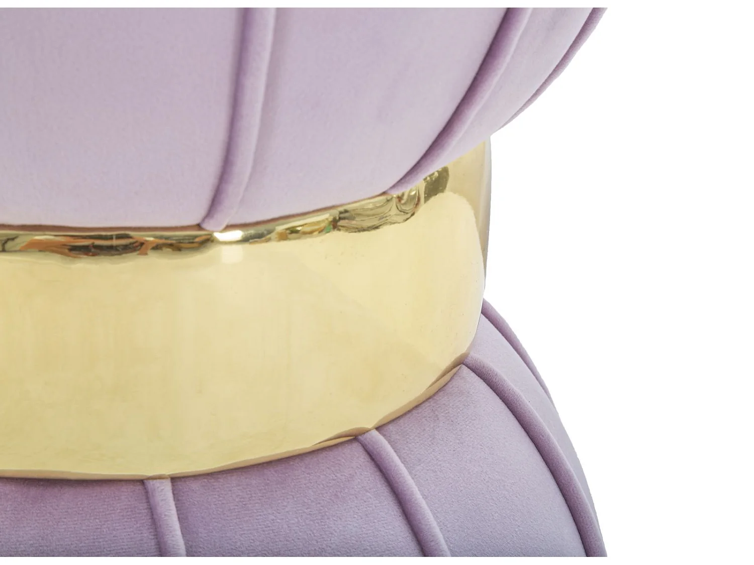 Pouf imbottito in tessuto rosa Ø cm 40x44