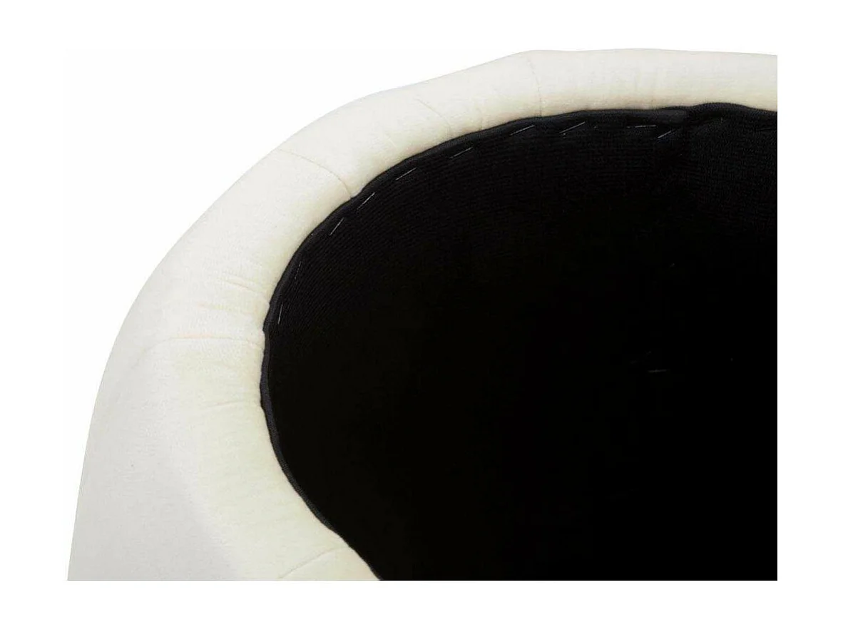 Pouf Coffre Rangement "Paris" Gris Foncé & Argent