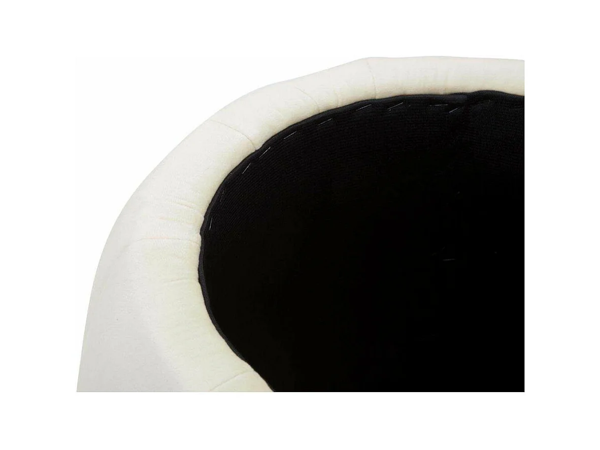 Pouf con contenitore in tessuto grigio Ø cm 43x43